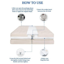 10Inch Extra Wide Bed Bridge Twin Converter Kit Split Filler for Adjustable Bed - Mattress Connector Filler for Bed