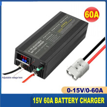 14,6V 60A Stroom- en Spanningsregelbare Batterijlader Ingang voor Lithium-IJzerfosfaat Ternair Lithium-Loodzuur Batterijen EU-Stekker