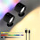 RGB Double  Wall Lamp Touch Control with Remote, 360 Rotatable Portable Wireless Night Light for Bedside Lighting 4