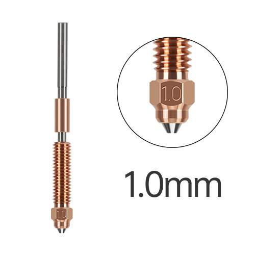 3D Printer Nozzle 1.0mm Copper Steel Coating for Ender 3 V3 K1 Max