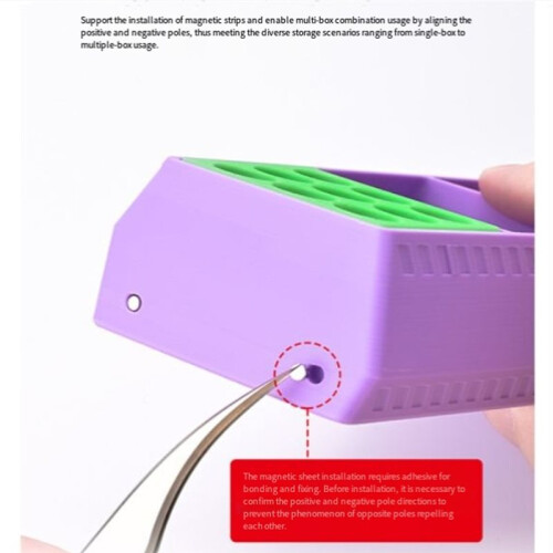 Magnetic Adhesive Storage Box Model Assembly Adhesive Aid Tool Shelf for Sealing Liquid
