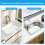 4 Pack Sink Protector Mat,Sink Protector Non-Slip Sinks Drainer Mat Cut to Size Draining Board Mats Pad 6