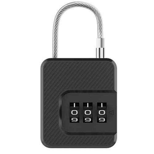 Cadeado de Segurança com Combinação de 3 Dígitos e Cabo de Aço Flexível, para Malas de Viagem e Bolsas (Pacote com 2) 1