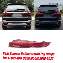 Left Rear Bumper Reflector W/ Fog Light 63147442305 for X7 G07 2018-2022 40IX 30DX M50IX Reflector Fog Light Assy