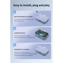 GODO 2230 USB Typ-C M.2 NVMe SSD-Gehäuse mit Direktanschluss, Tragbares Externes Gehäuse für Smartphone/PC/
