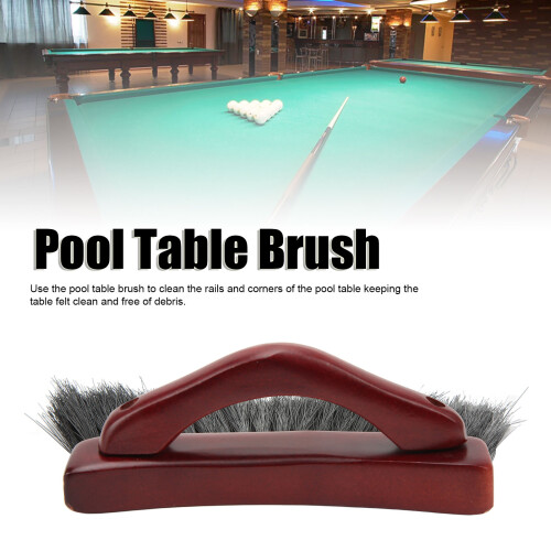 Pool Table Brush Arc-Shaped, Soft Bristles, Ergonomic Handle, Wine Red 2
