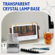 Transparante Miniatuur-Tv met Verlichte Optische Componenten, Pseudo-Holografisch Ornament, Transparante Kristallen Lampvoet