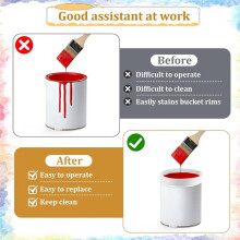 60 Pcs Paint Strainer Bags, 5 Gallon Fine Mesh Filter Bag with Elastic Top Opening Hydroponic Filter Tool for Gardening