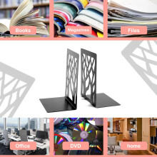 Metal Bookends for Heavy Books - Book Ends,Bookends for Shelves,Bookend Supports Office Desk,Book Shelf Holder Home