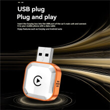2in1 Wireless Carplay Android AUTO Adapter WiFi & Bluetooth5.0+Voice AI Box Wired CarPlay to Wireless Carplay B