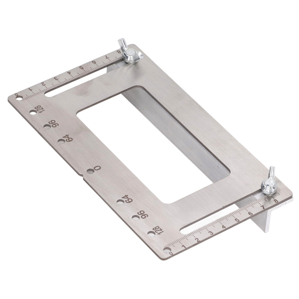 Woodworking Handle Drill Template Stainless Steel For Cabinet Door Hole Marking 6951389600869