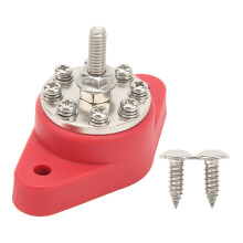 Märkström 160A Samlingsskena Marin miljöanvändning Kraftdistributionsblock Batterikopplingsstolpe Högkonduktiva mässingsterminaler Lätt att