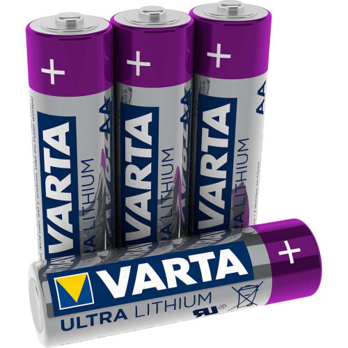 Lithium Batteri Aa | 1.5 V DC | 2900 mAh | 4-Blister kort | Grå / Sølv 1