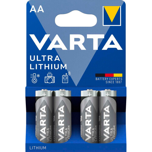 Lithium Batteri Aa | 1.5 V DC | 2900 mAh | 4-Blister kort | Grå / Sølv 2