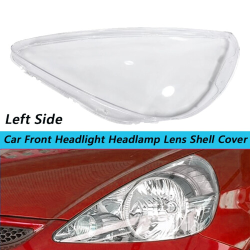 2X Car Front Headlight  Light Lamp Lens Shell Cover Replacement for  Fit Jazz Hatchback 2003-2007 Left 1