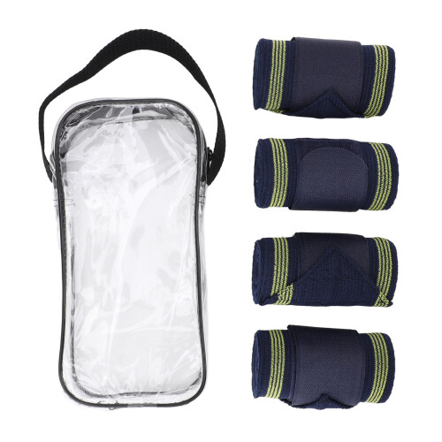 4 Stück elastische Pferdebeinbandagen - Polyester 1