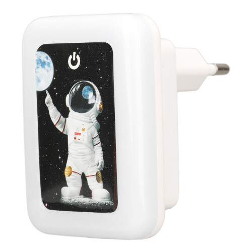 Φορτιστής τοίχου USB με νυχτερινό φως LED - Πρίζα EU, 5V2.4A