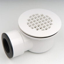 Drain de Base de Douche à Profil Bas avec CréPine PerforéE Sortie LatéRale Drain de Douche Sortie LatéRale Ensemble de Vidange