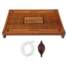 Gift For Tea Lovers Traditional Gungfu Tea Serving Tray High Quality Wood With Drainage Water Storage Spacious Yet Compact Design Vivid Engraved