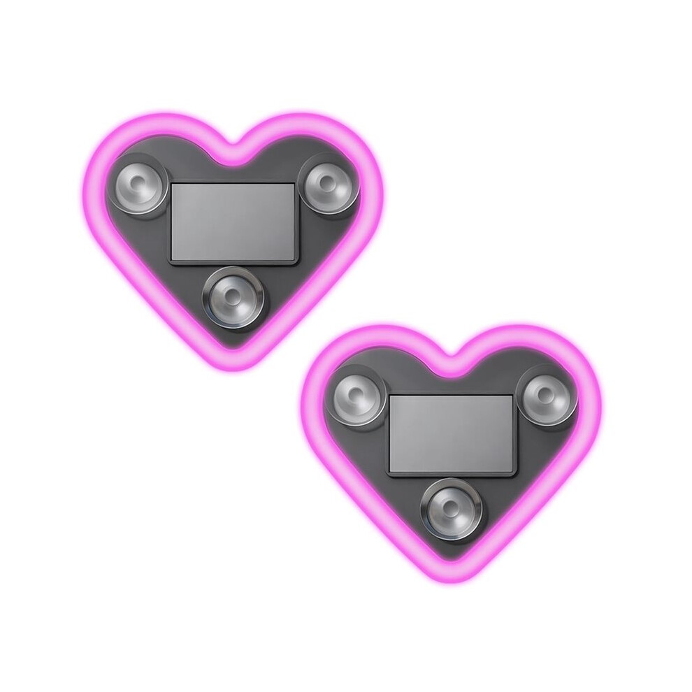 Car Led Ambient Solar Heart-Shaped Neon, Ip65 Waterproof, 5 Modes, Romantic Gift For Christmas & Valentine's 2Pcs Light 4713632042312