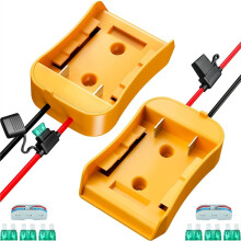 2Pc for  20V Battery Adapter for Power Wheels Battery Upgrade Conversion Kit with Wire Connectors,Fuses,12AWG Wire