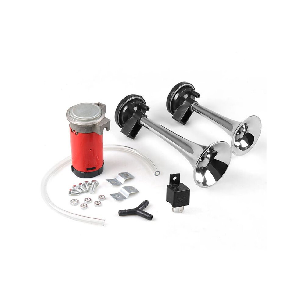 Universal 115Db Loud Dual Trumpet Air Horn 12V With Relay For Trucks And Cars 6032687798363