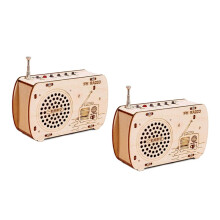 Bausatz für ein Holzradio Elektronisches Lernset, Interaktives Bauspielzeug, Wissenschaftliches Experimentierset für Kinder