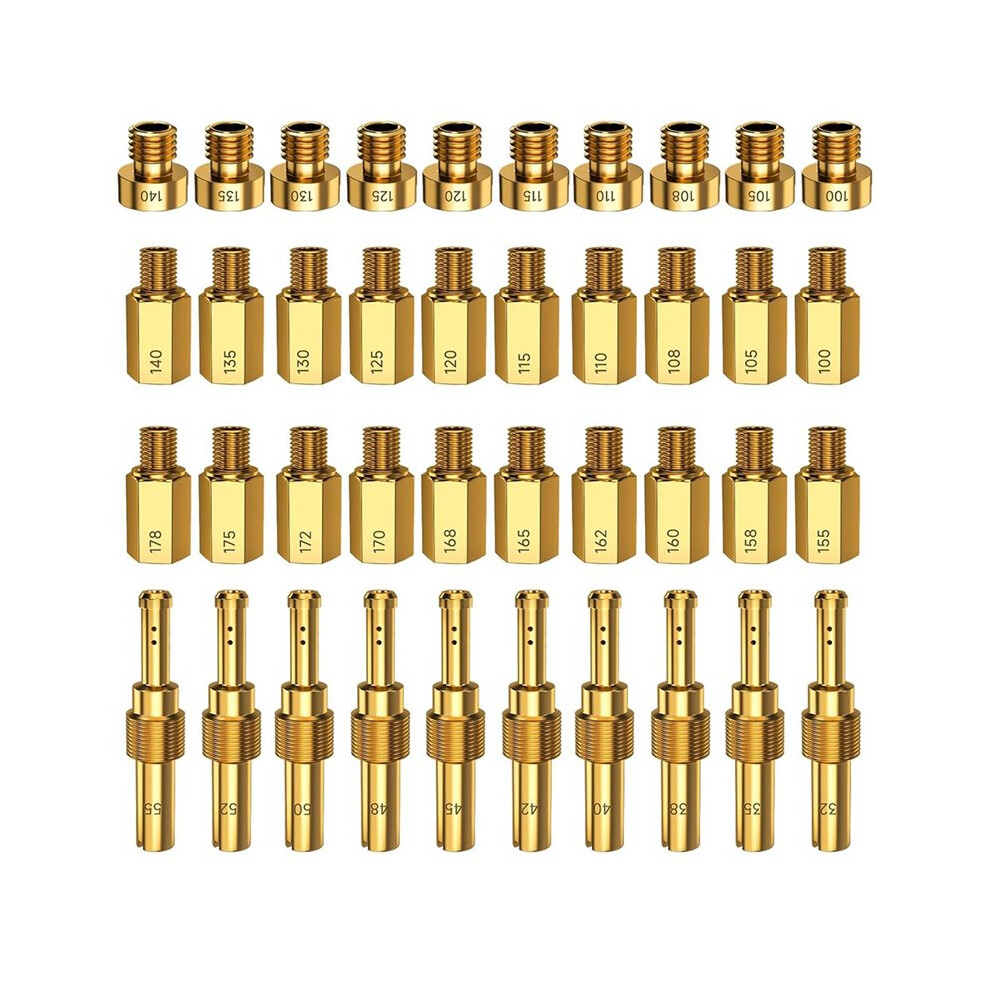 40-Piece Carburetor Main Injection Slow-Speed Jet Kit For Keihin Pe Pwk Cvk Oko Koso Polini Carb 4712875068332