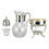 Glas-Kaffeekannen-Set Silber 35,516,514,5 cm 3