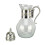 Glas-Kaffeekannen-Set Silber 35,516,514,5 cm 10