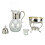 Glas-Kaffeekannen-Set Silber 35,516,514,5 cm 13
