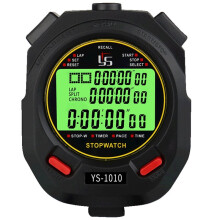 Luminous Electronic Stopwatch Digital Stopwatch Multifunction Sport Stopwatch 3 Rows Display of 10 Tracks for Referee