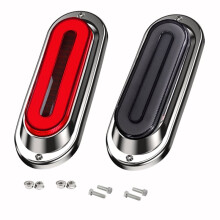 2 Feux de Freinage Ovales Chromés de 15 cm (6 Pouces) avec 114 LED et Clignotants Dynamiques, Lentille Fumée, pour Camions et Remorques