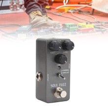 Electric Guitar Fuzz Pedal with Volume Tone Gain Control, Compact Aluminum 10mA