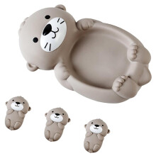 4 Pack Bathtub Toys - Cute Floating Rubber Bath Toys Stackable, Easy to Clean Safe for Toddlers