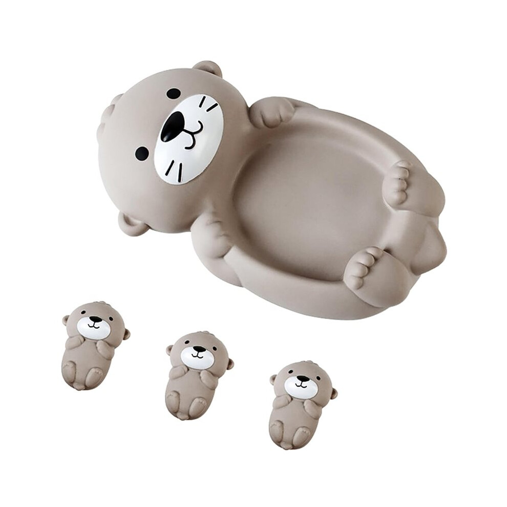 4 Pack Bathtub Toys - Cute Floating Rubber Bath Toys Stackable, Easy to Clean Safe for Toddlers