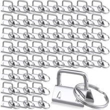 150er-Pack Schlüsselanhänger-Hardware, 1 Zoll (Ca. 2,5 cm), Silberfarbene Schlüsselanhänger-Hardware mit Schlüsselring für Schlüsselbänder und