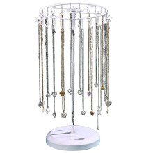 Iron Jewelry Rack, Rotating Necklace Display Rack, Jewelry Storage Rack, Suitable for Earrings, Bracelets, Etc A