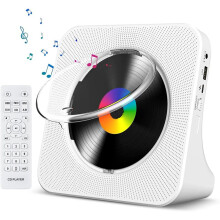 CD-Spelare Bärbar -Stationär CD-Spelare för Hemmet med Timer Inbyggda HiFi-Högtalare med LCD-Skärm Radio
