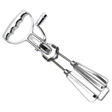 Stainless Steel Double Heads Egg Beaters Ergonomical Handheld Semi-Automatic Egg Mixer Tool Household -Saving Baking