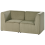Beliani Modular Sofa 2 Seater LEMVIG Green Corduroy 5