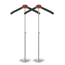 2 Pack Adjustable T Shirt Display Flexible Shoulder Stand, 16-28 Inch Portable Metal Shirt Rack Display Stand