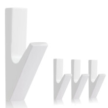 Aluminum Coat Hooks, 4 Pcs Towel Hooks, Wall Hooks for Clothes, Jackets, Shower,Towel, in Bathroom, Kitchen, Bedroom