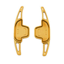 2PCS Car Steering Wheel Shift Paddle for GAC Shadow Leopard Auto Accessories Rust-Proof Aluminium Alloy (Gold)