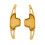 2PCS Car Steering Wheel Shift Paddle for GAC  Shadow Leopard Auto Accessories Rust-Proof Aluminium Alloy (Gold) 1