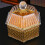 Vintage Decorative Jar, Large Metal Acrylic 10