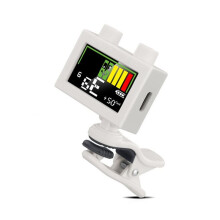 Cherub WST-570Li Guitar Tuner Rechargeable Color Screen Clip- Tuner for Chromatic Violin Guitar Bass Ukulele White