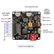DY-HV8F Voice Playback Module 12V/24V Trigger Serial Port Control 10W/20W with 8MB Flash Storage MP3 Player for