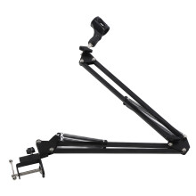 Adjustable Desktop Microphone Stand Iron & Plastic Boom Arm for Studio