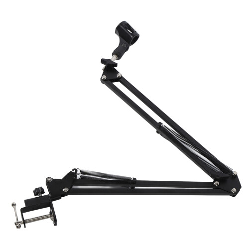 Adjustable Desktop Microphone Stand Iron & Plastic Boom Arm for Studio
